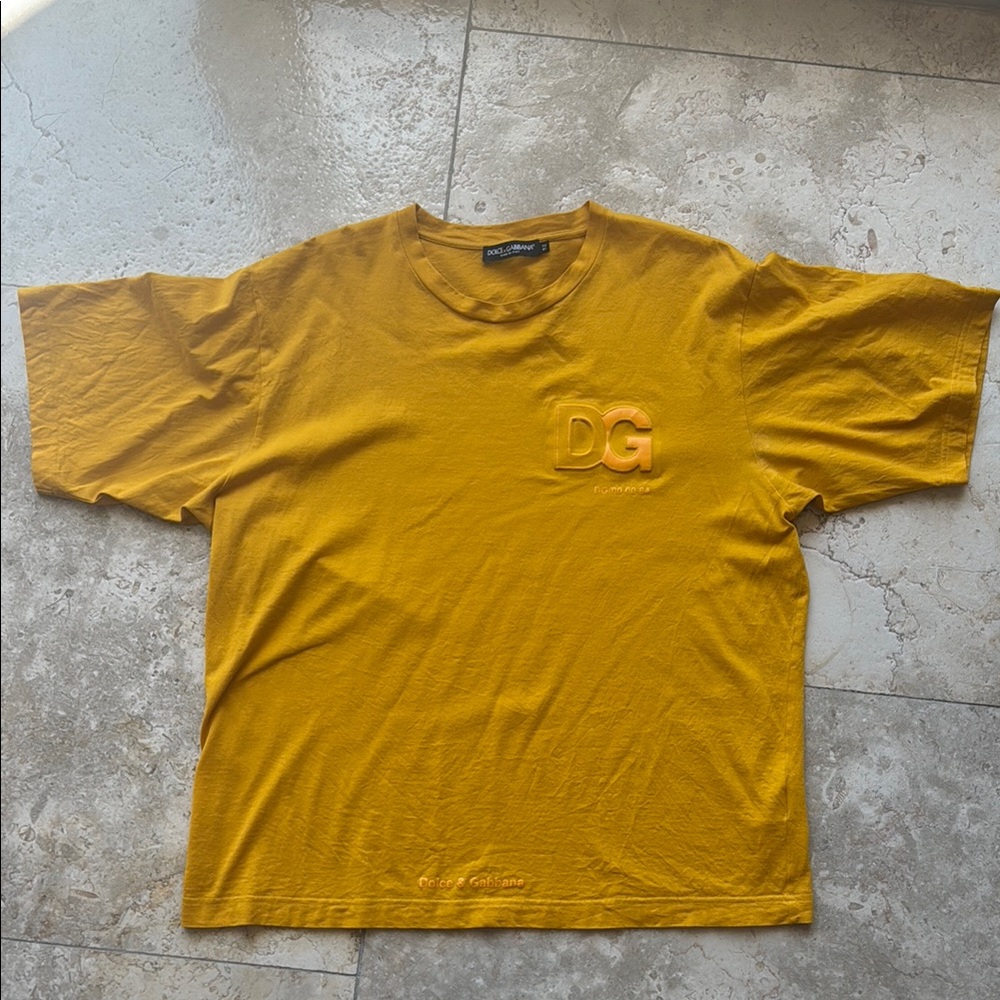 Dolce & Gabbana Men's Yellow T-Shirt